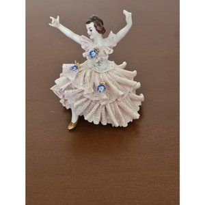 Vintage Dresden Lace Sandizell Miniature Ballerina, Germany